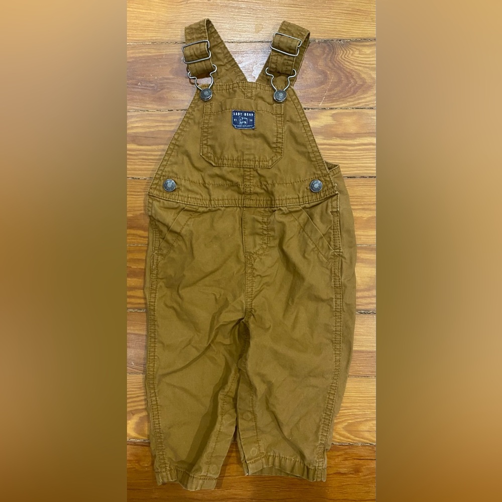Carters overalls and waffle shirt